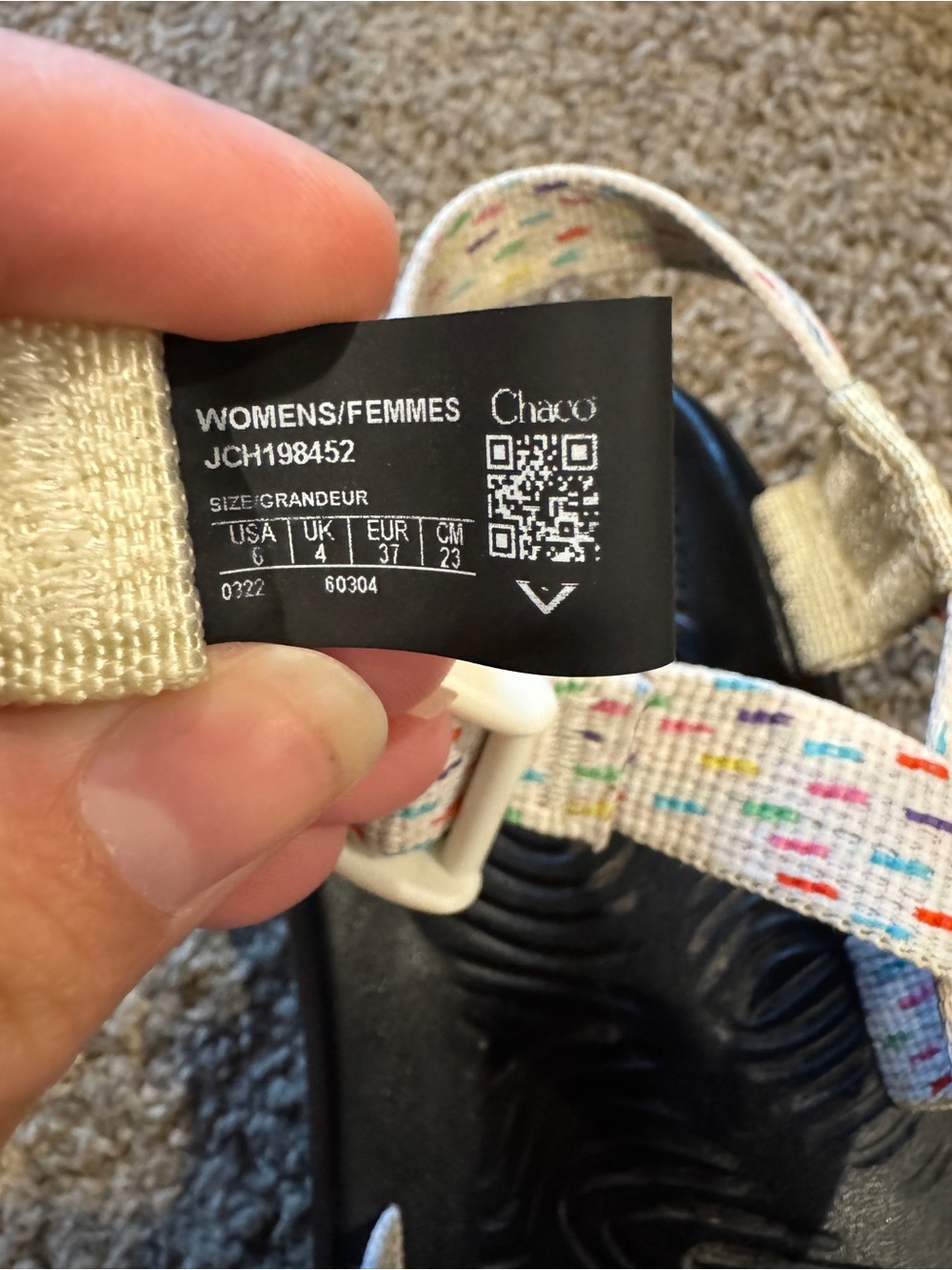 Women’s Chaco “White Sprinkle” Pattern Z/2 Sandal - Picture 3 of 7